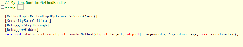 RuntimeMethodHandle::InvokeMethod()